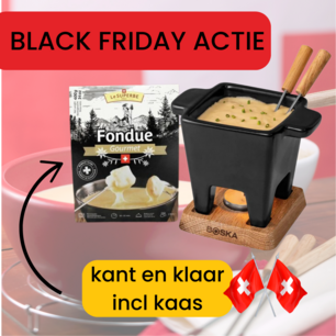 Kant en klaar kaasfondue set incl heerlijke kaas Kant en klaar kaasfondue set incl heerlijke kaas